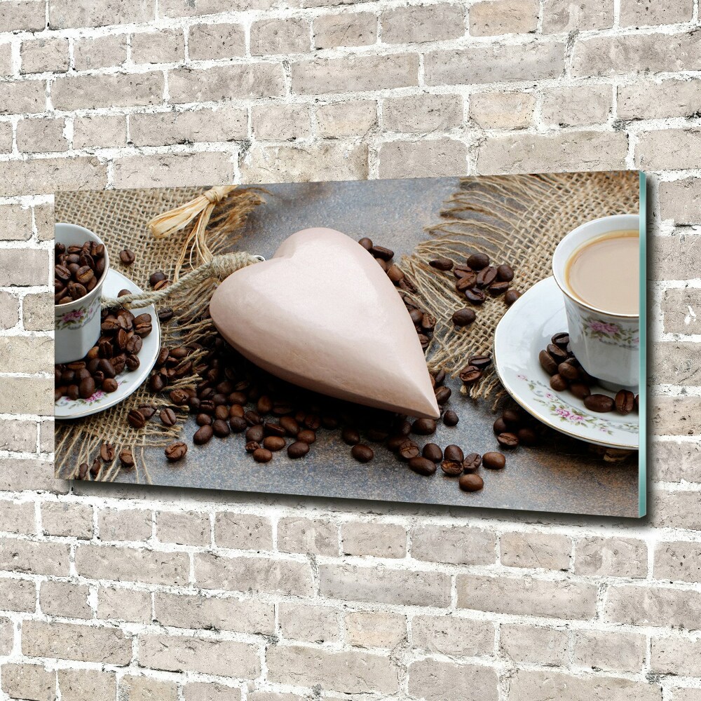 Glass art print Coffee with milk