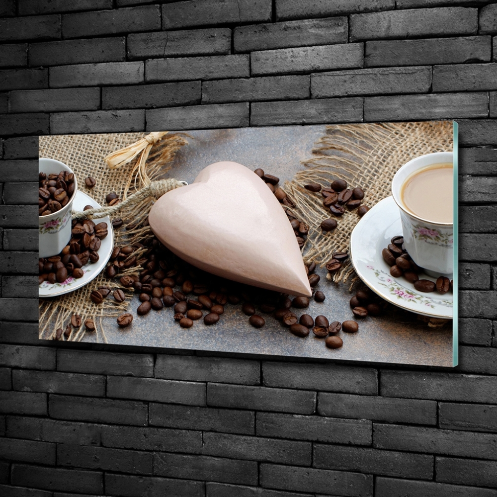 Glass art print Coffee with milk