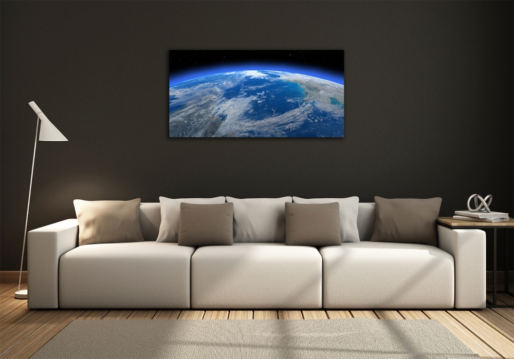 Photo printed on glass Planet earth