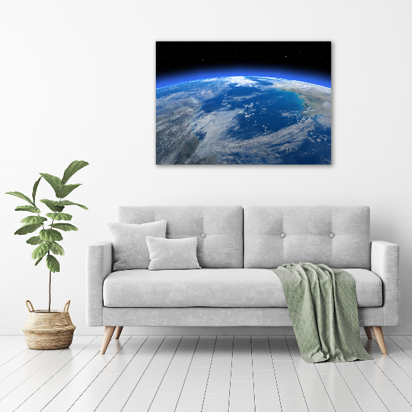 Photo printed on glass Planet earth