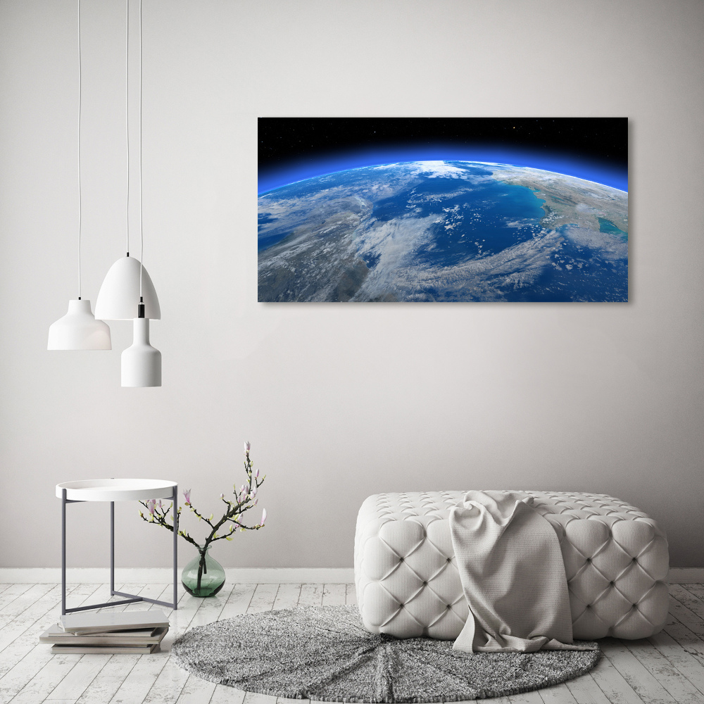 Photo printed on glass Planet earth