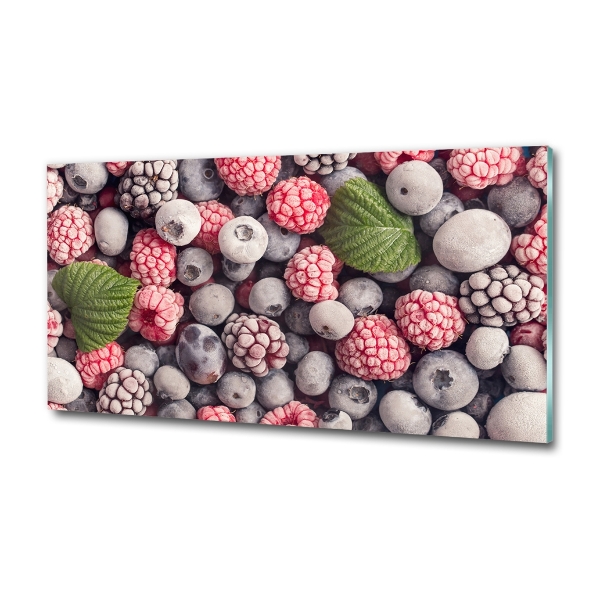 Wall art on glass Frozen forest fruit