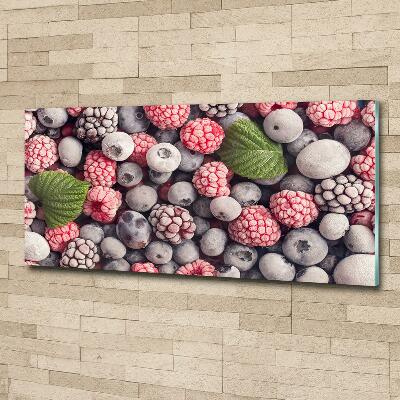 Wall art on glass Frozen forest fruit