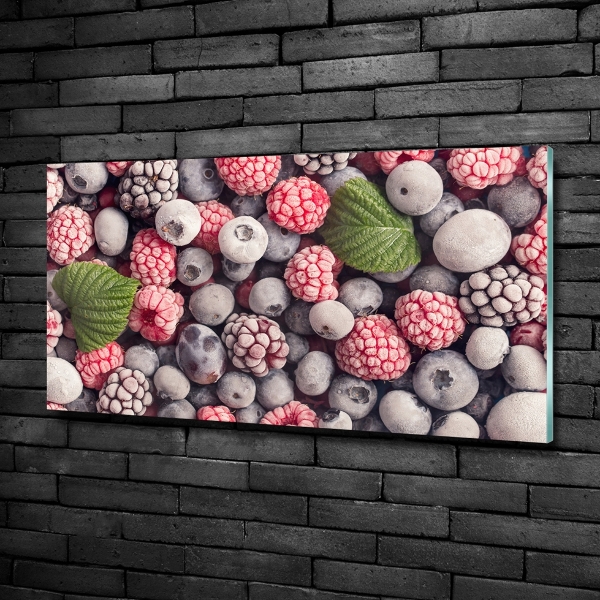 Wall art on glass Frozen forest fruit