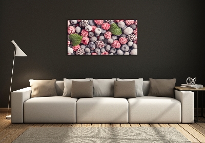 Wall art on glass Frozen forest fruit