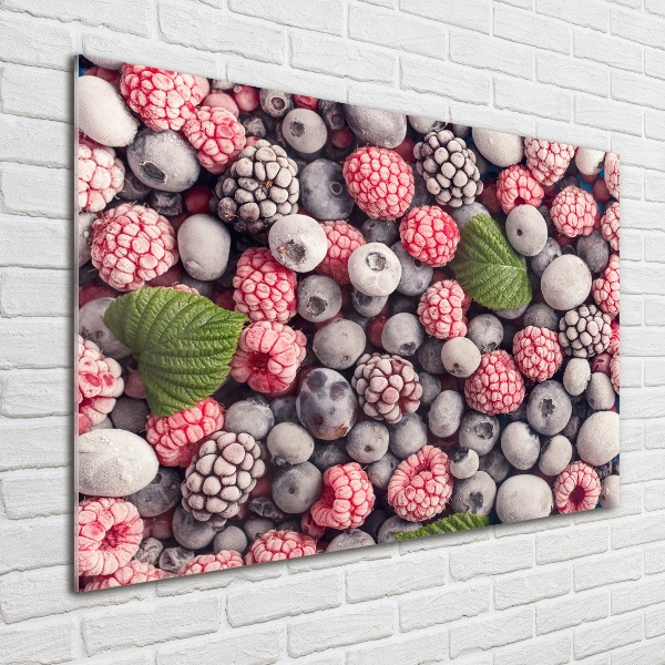 Wall art on glass Frozen forest fruit