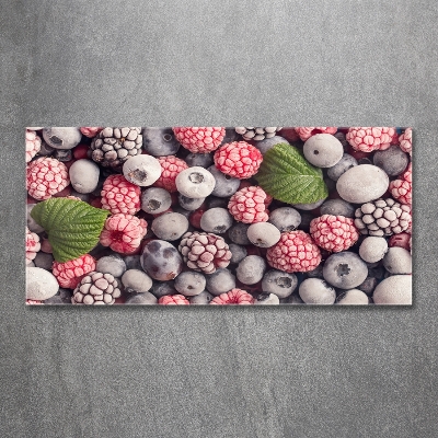 Wall art on glass Frozen forest fruit