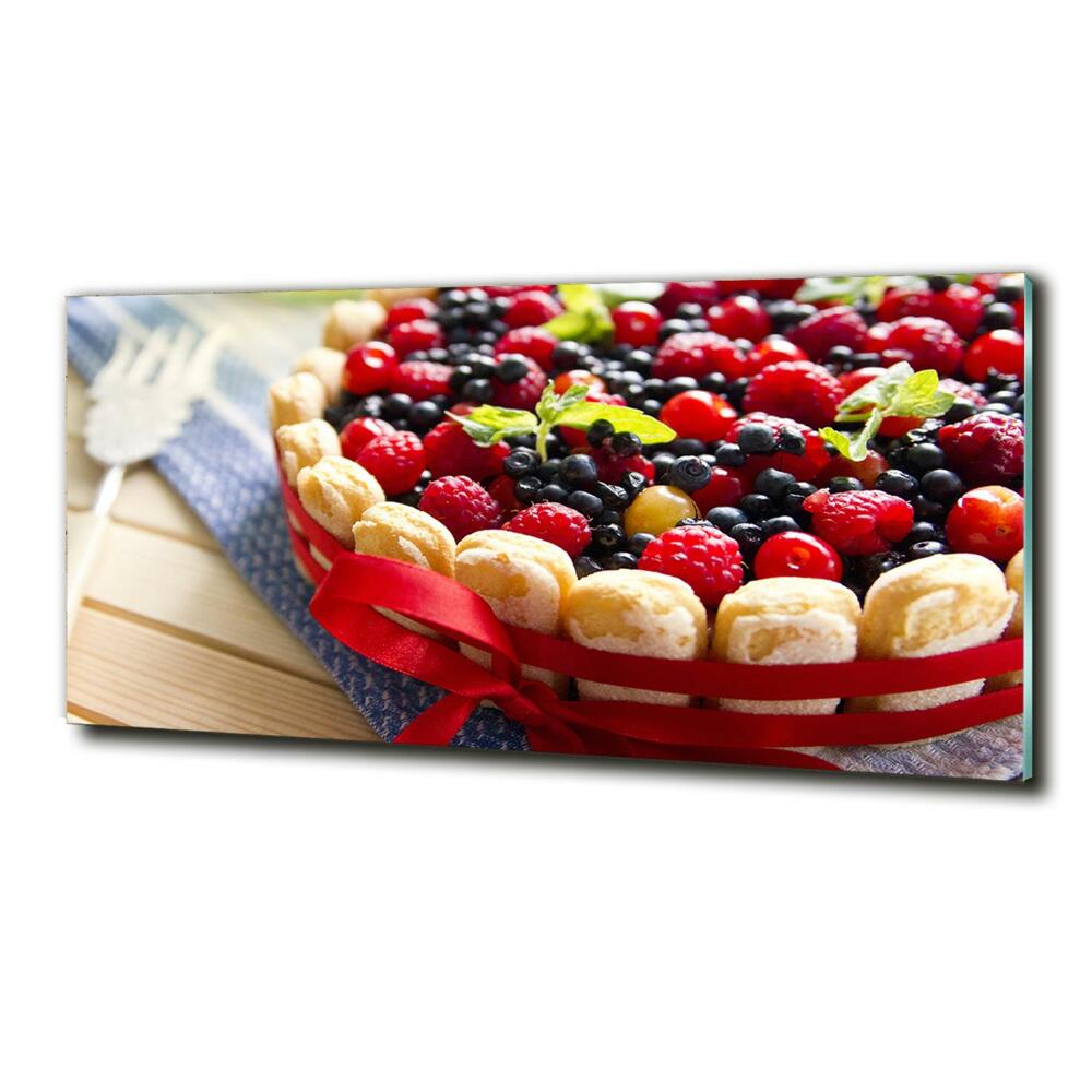 Wall art on glass Forest fruit cake