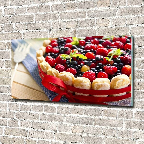 Wall art on glass Forest fruit cake