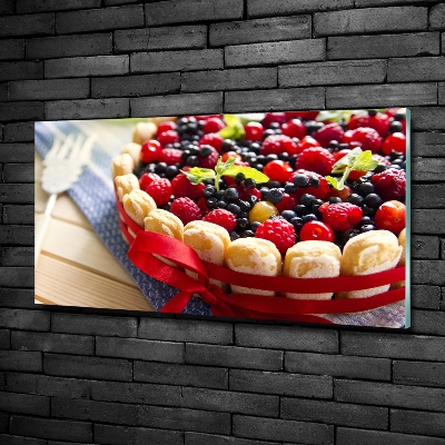 Wall art on glass Forest fruit cake