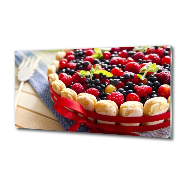 Wall art on glass Forest fruit cake