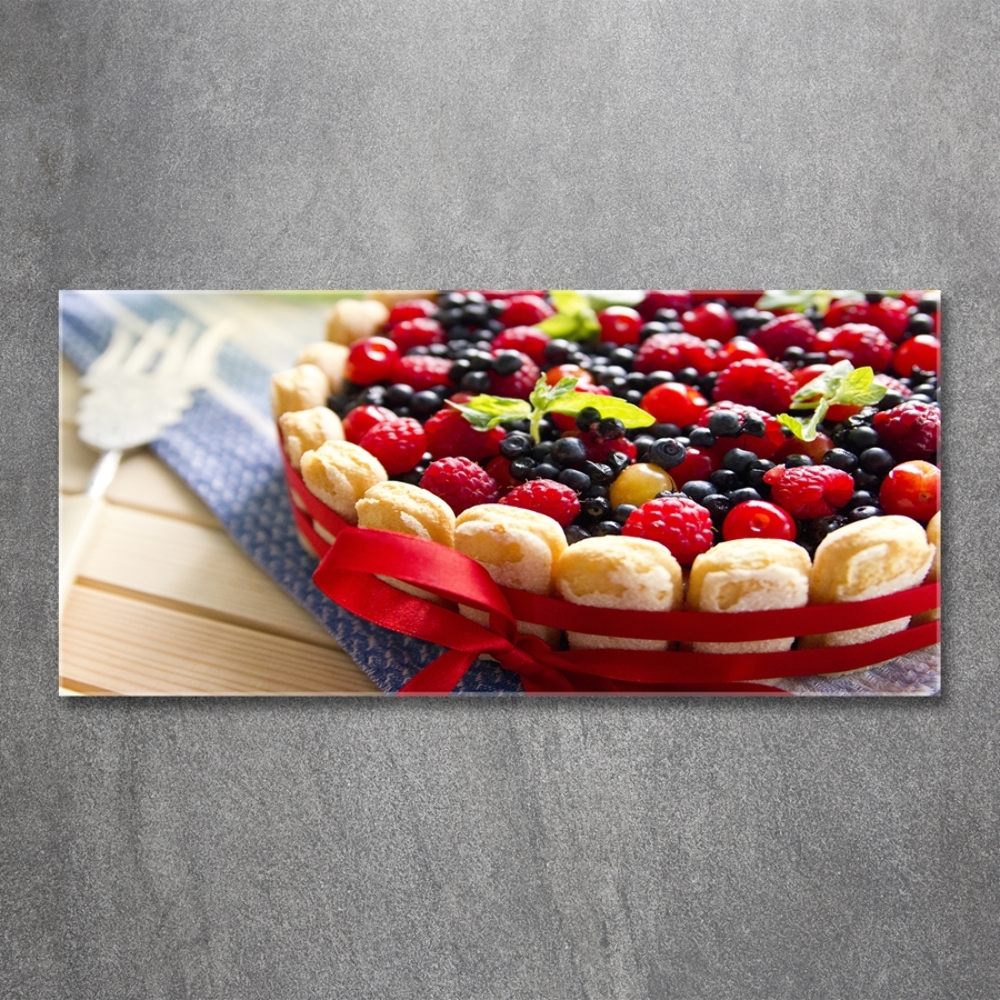 Wall art on glass Forest fruit cake