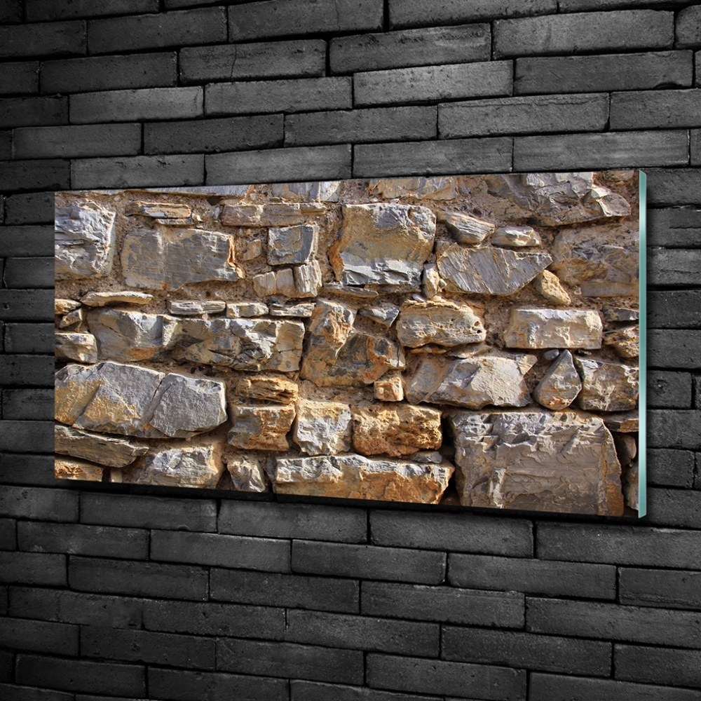 Glass wall art Stone wall