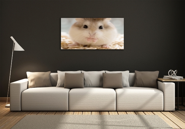 Wall art on glass Hamster