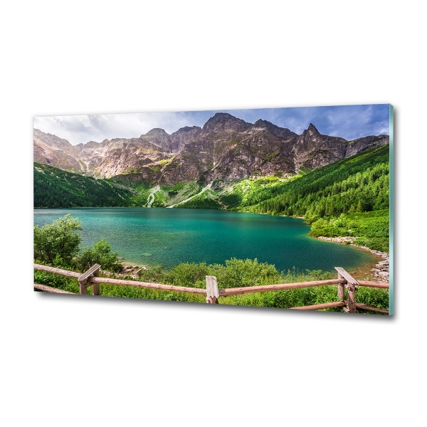 Glass art picture Morskie oko tatry