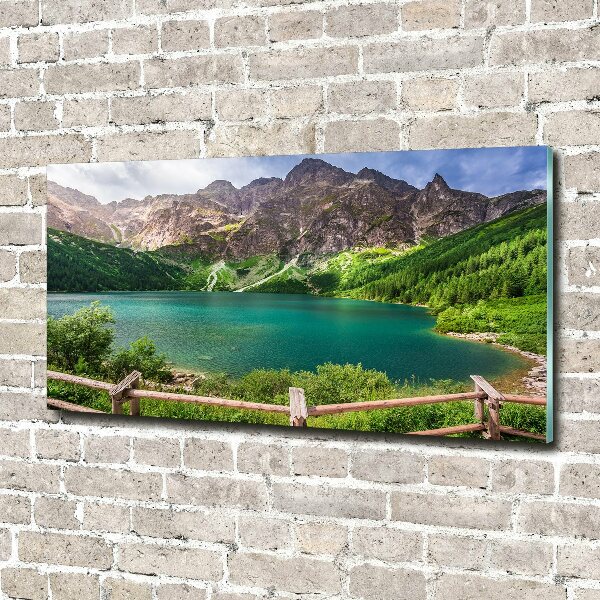 Glass art picture Morskie oko tatry