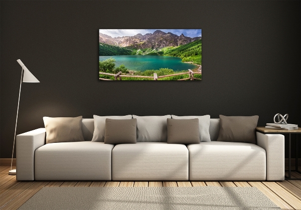 Glass art picture Morskie oko tatry