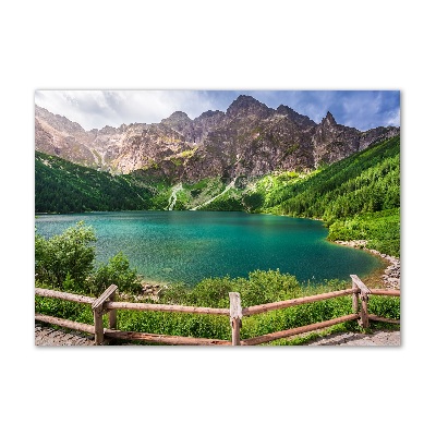 Glass art picture Morskie oko tatry