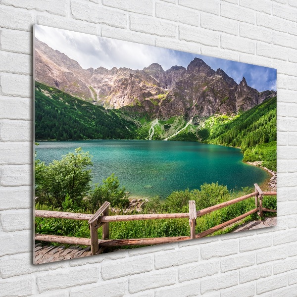 Glass art picture Morskie oko tatry