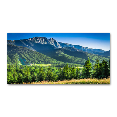 Glass art picture Hill in the tatra mountains