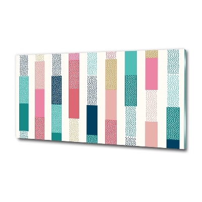 Glass wall art Colorful stripes