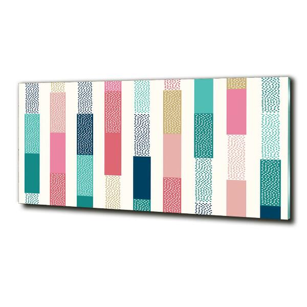 Glass wall art Colorful stripes