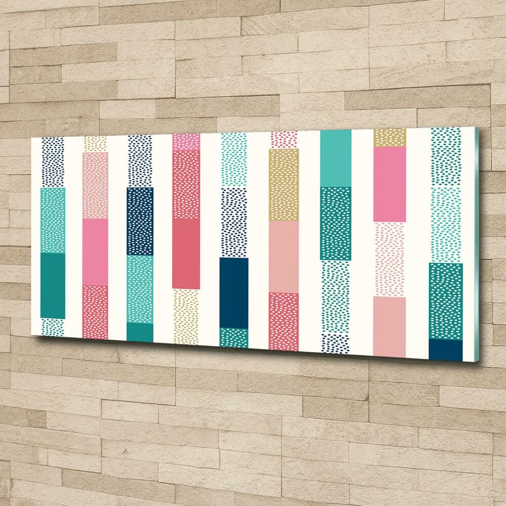 Glass wall art Colorful stripes