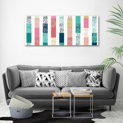 Glass wall art Colorful stripes