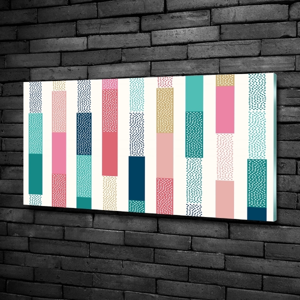 Glass wall art Colorful stripes