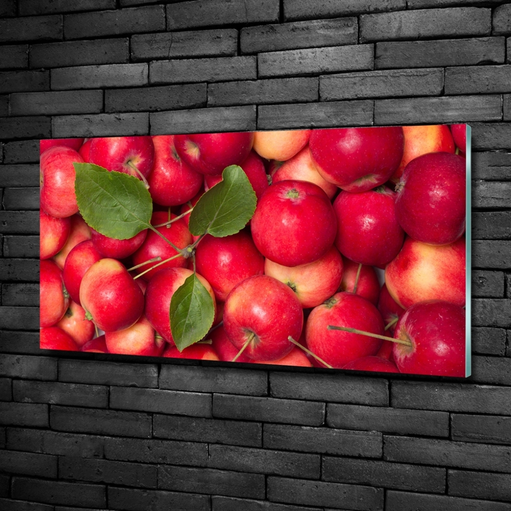 Wall art on glass Red apples