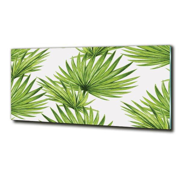 Photo printed on glass Tropical leaves