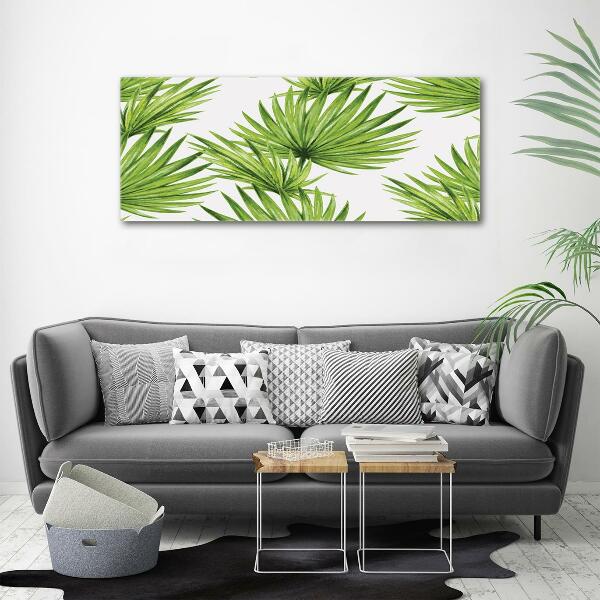 Photo printed on glass Tropical leaves