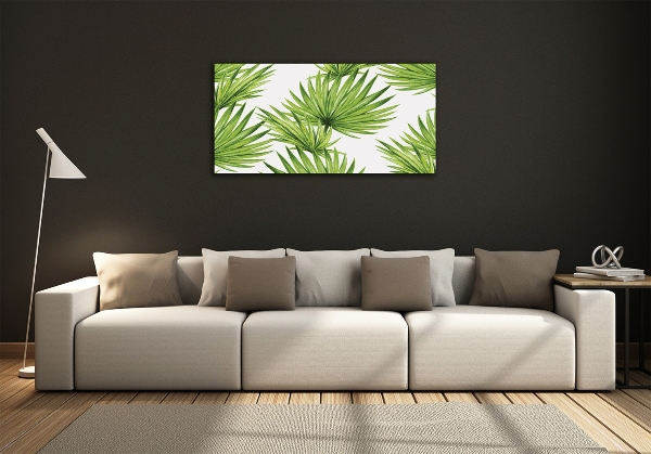 Photo printed on glass Tropical leaves