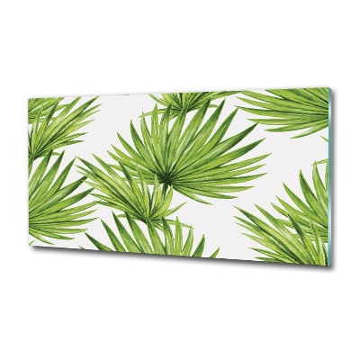 Photo printed on glass Tropical leaves