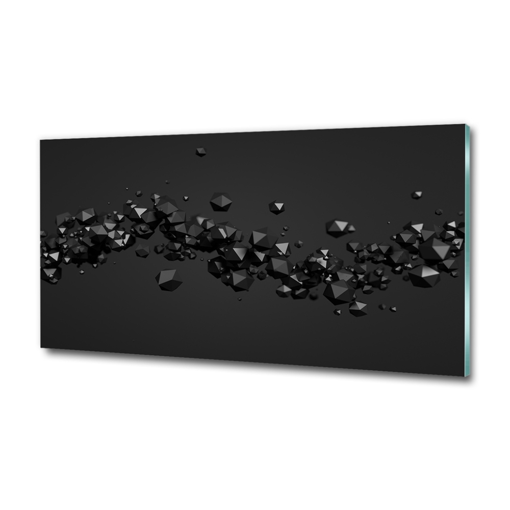 Wall art on glass 3d abstraction