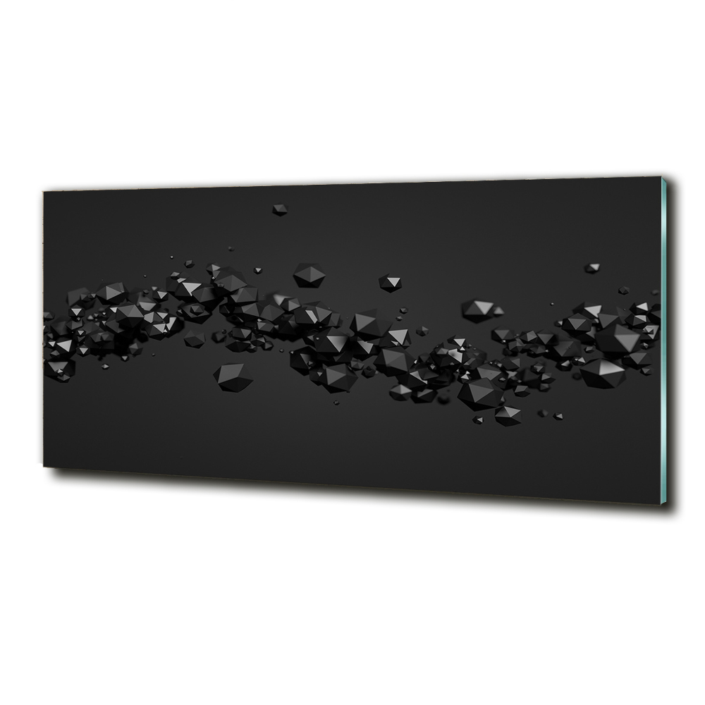 Wall art on glass 3d abstraction