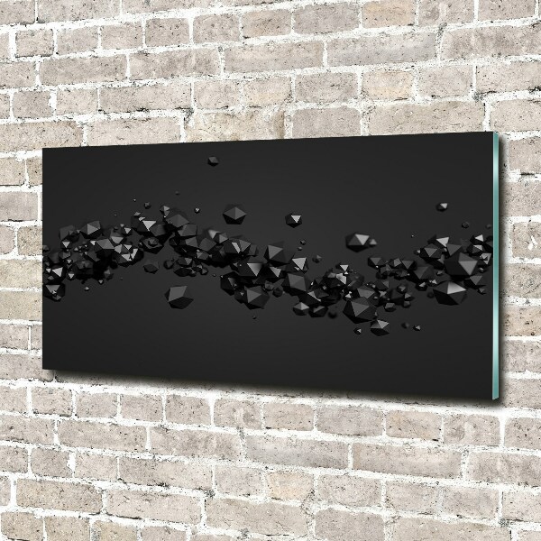 Wall art on glass 3d abstraction