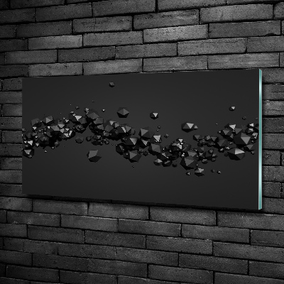 Wall art on glass 3d abstraction