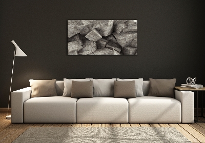 Glass wall art Concrete cubes