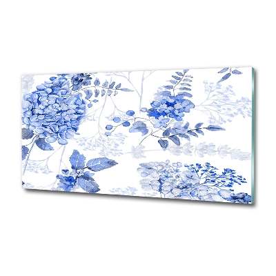 Photo printed on glass Floral pattern