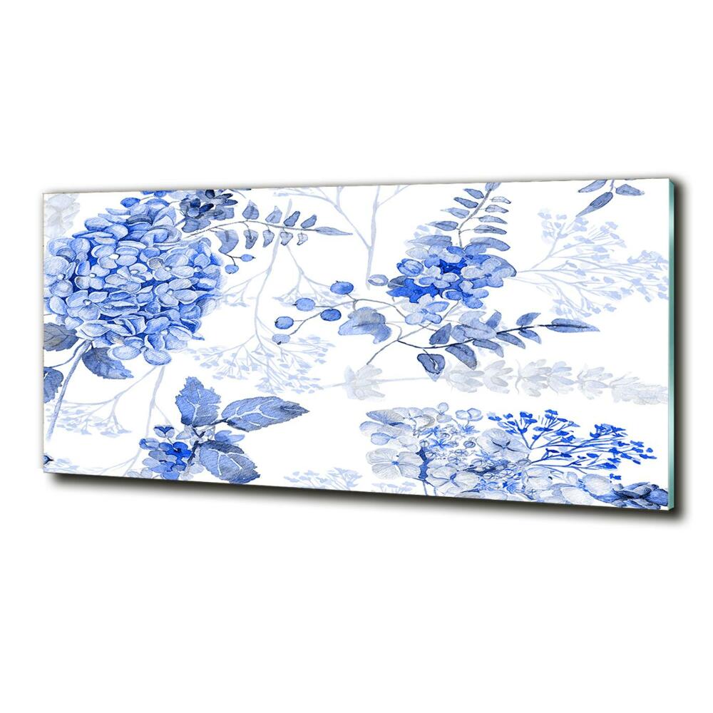 Photo printed on glass Floral pattern