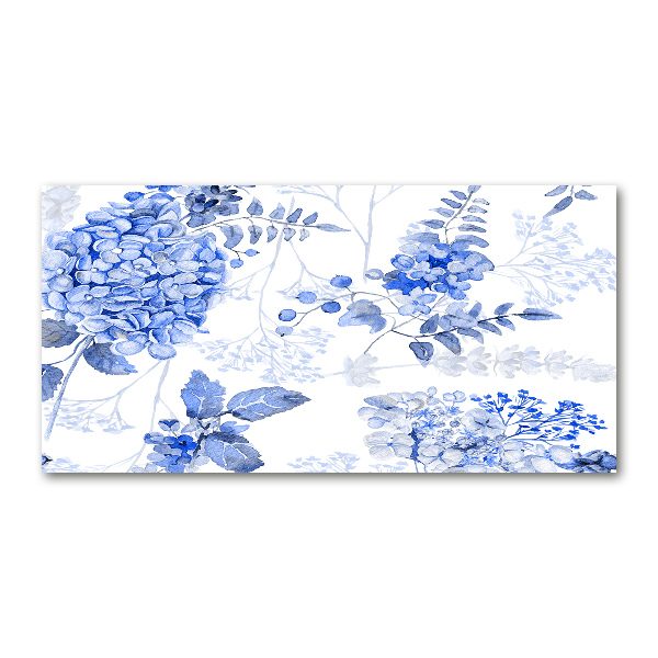 Photo printed on glass Floral pattern