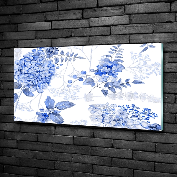 Photo printed on glass Floral pattern