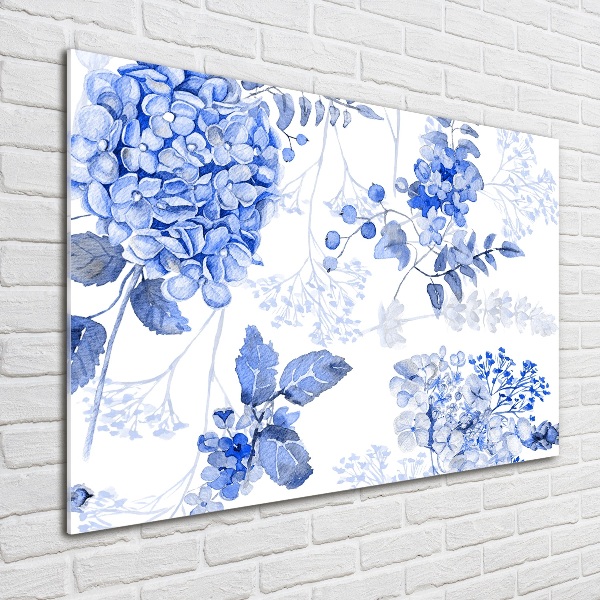 Photo printed on glass Floral pattern