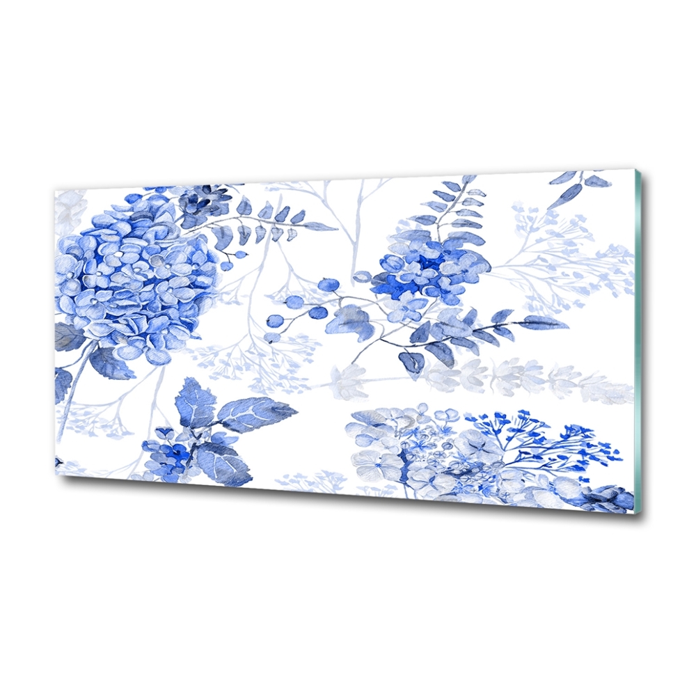 Photo printed on glass Floral pattern