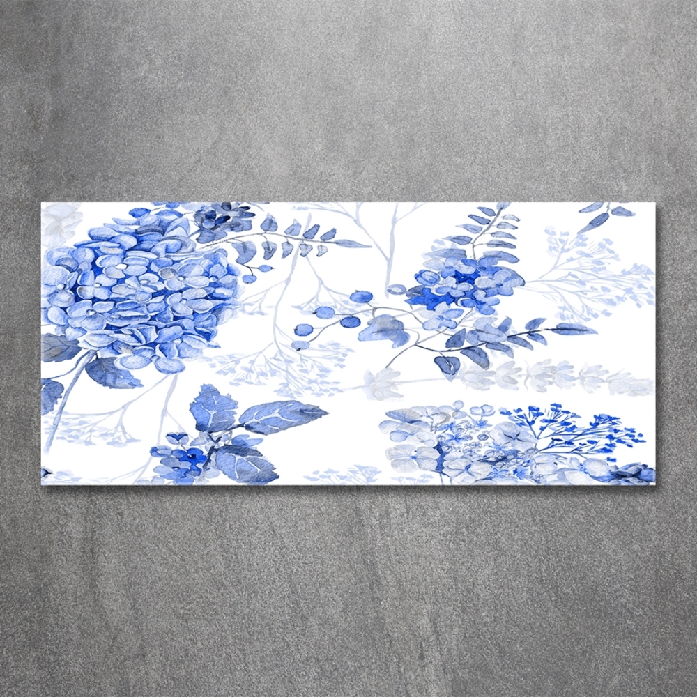 Photo printed on glass Floral pattern