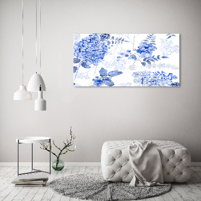 Photo printed on glass Floral pattern