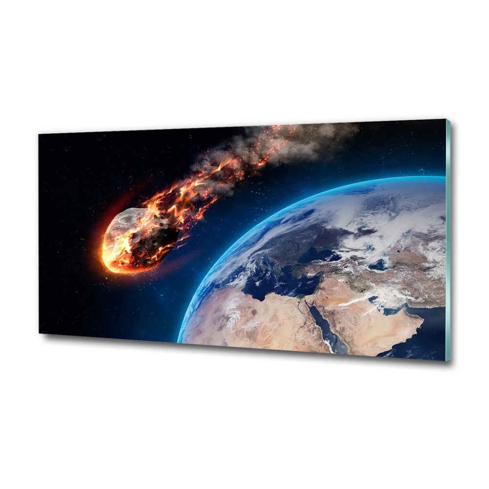 Photo printed on glass Falling meteor