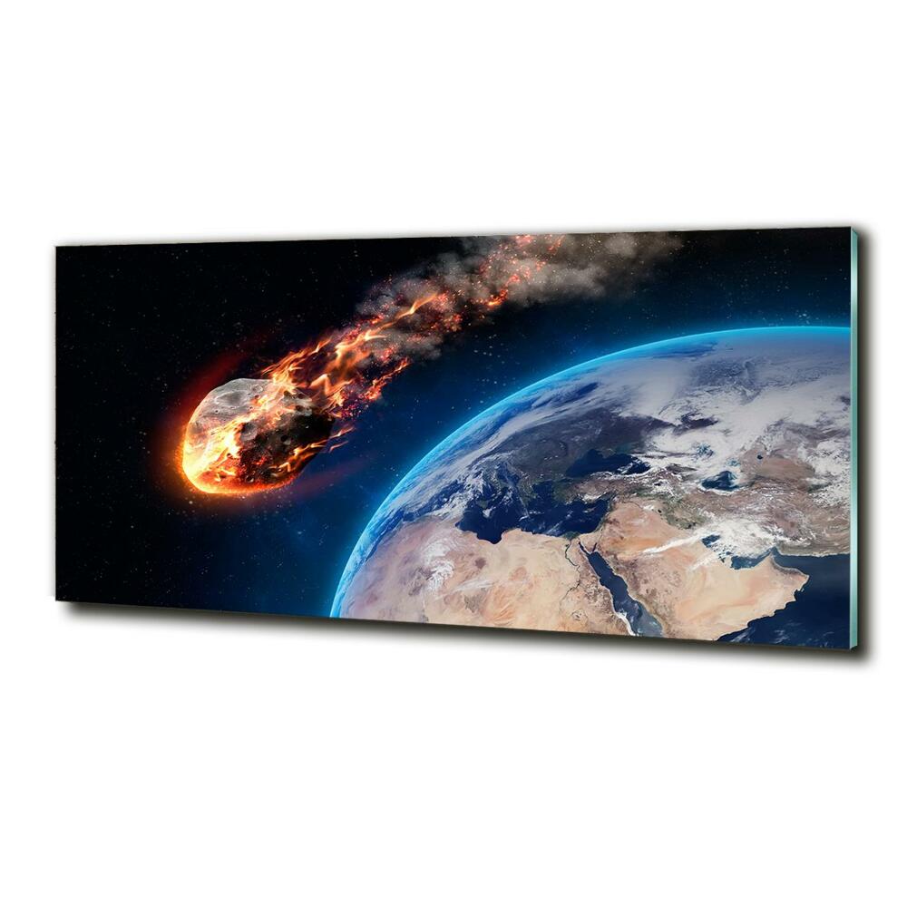 Photo printed on glass Falling meteor