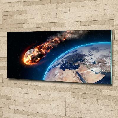 Photo printed on glass Falling meteor